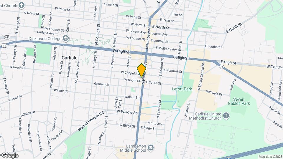 156 S Hanover St Map and Location Details