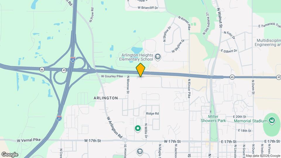 921 W Gourley Pike Map and Location Details