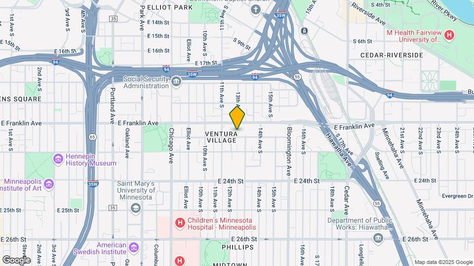 1213 E Franklin Ave Mapa y Detalles de la Ubicación