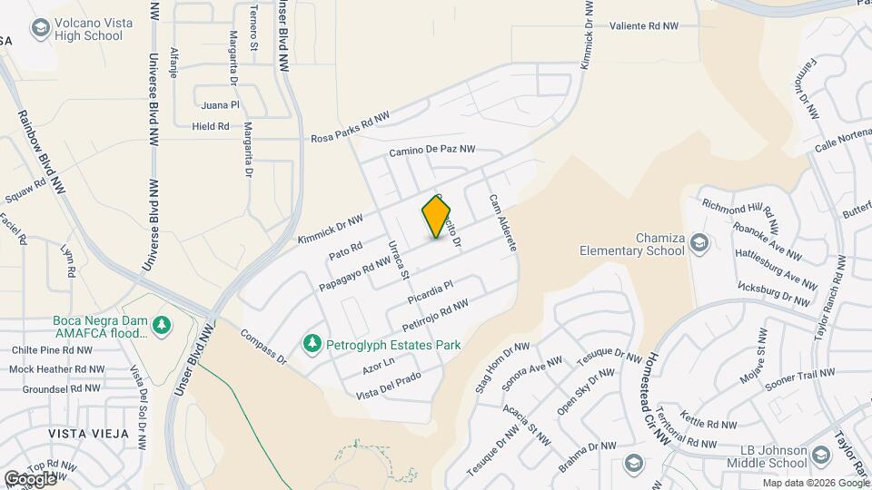 6408 Papagayo Rd NW Map and Location Details