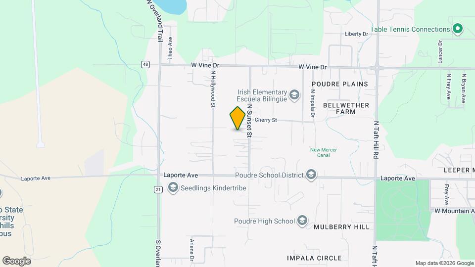 325 N Sunset St Map and Location Details