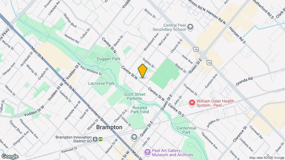 52 Centre St N Map and Location Details