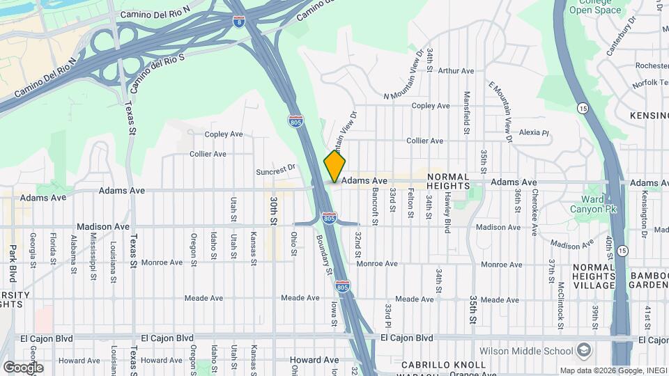 3151 Adams Ave Map and Location Details