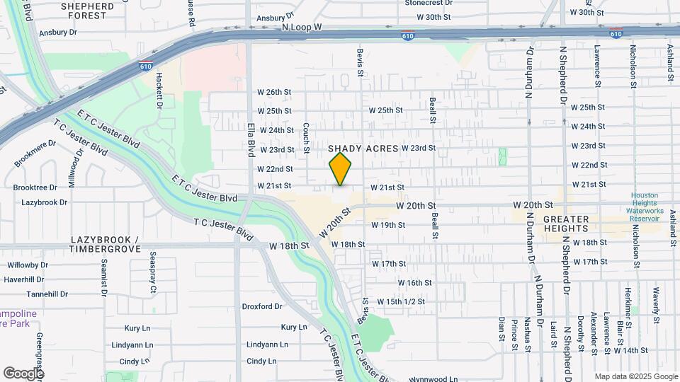 1332 W 21st St Map and Location Details