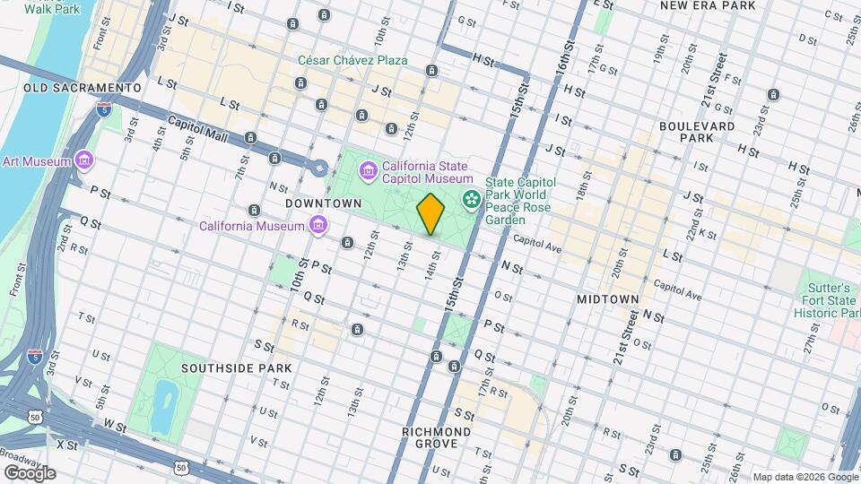 1324 N St, Unit Ground Floor - Park Facing Map and Location Details