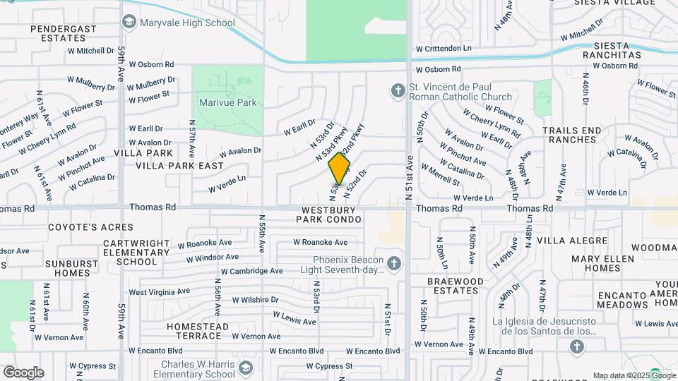 2921 N 53rd Ave Map and Location Details