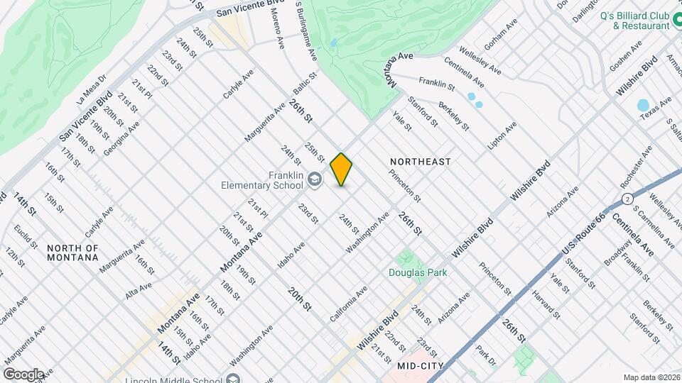 844 25th St Map and Location Details