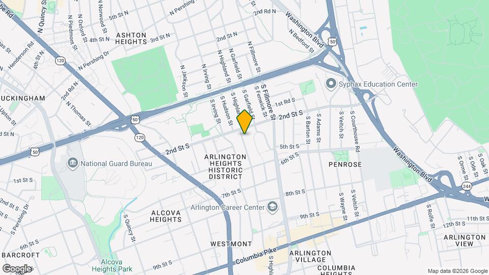 303 S Highland St Map and Location Details