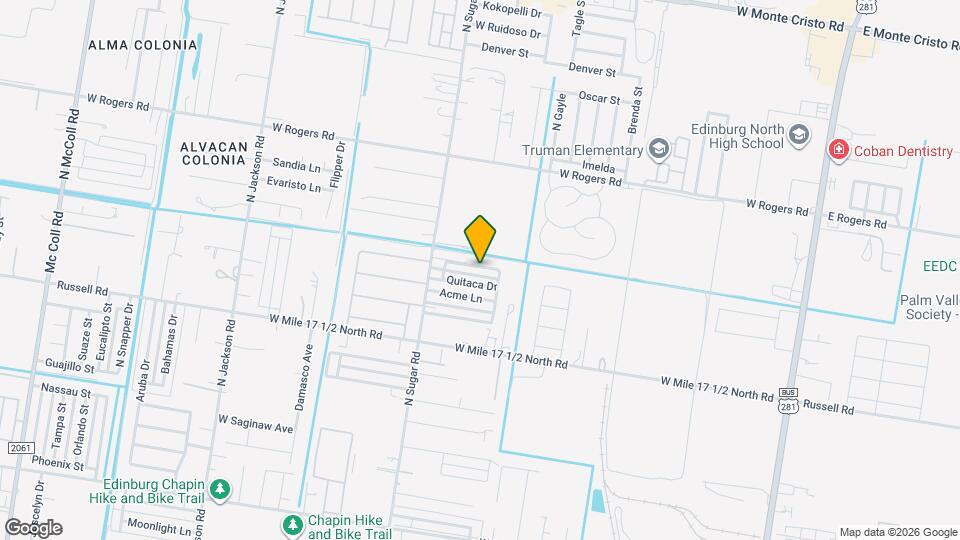 1405 Quitaca Dr Map and Location Details