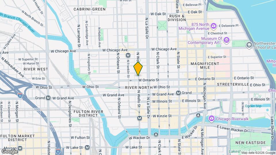 626 N Wells St Map and Location Details