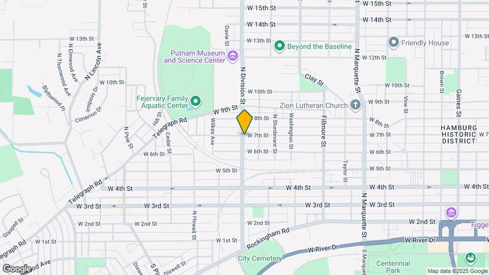 627 N Division St Map and Location Details