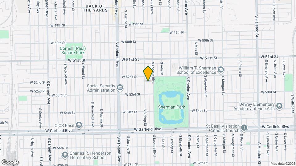 5211 S Bishop St, Unit Bishop Map and Location Details