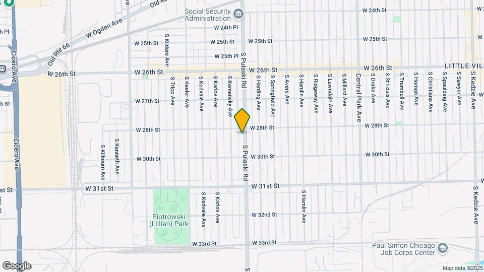 2812 S Pulaski Rd Map and Location Details