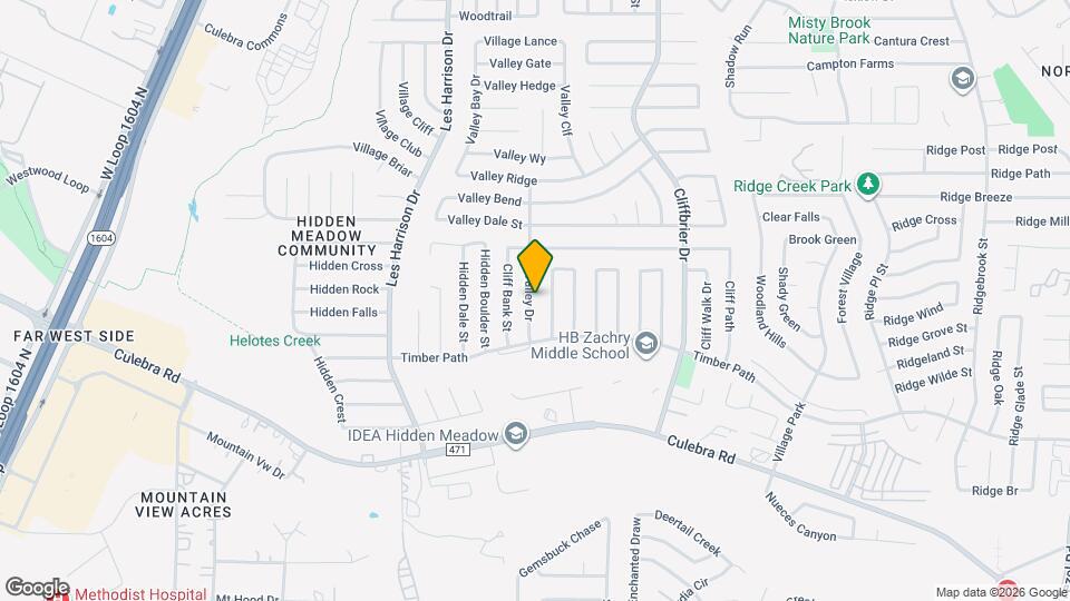 5930 Cliff Valley Dr Map and Location Details