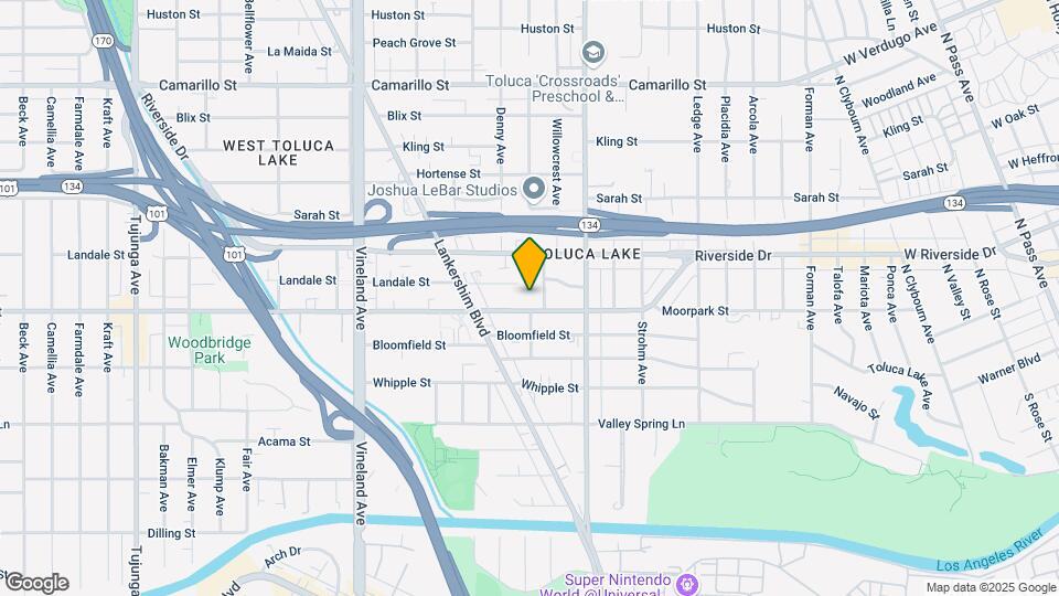 10701 Moorpark St Mapa y Detalles de la Ubicación