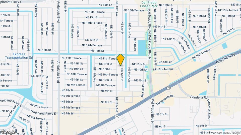 1034 NE 13th Pl Map and Location Details
