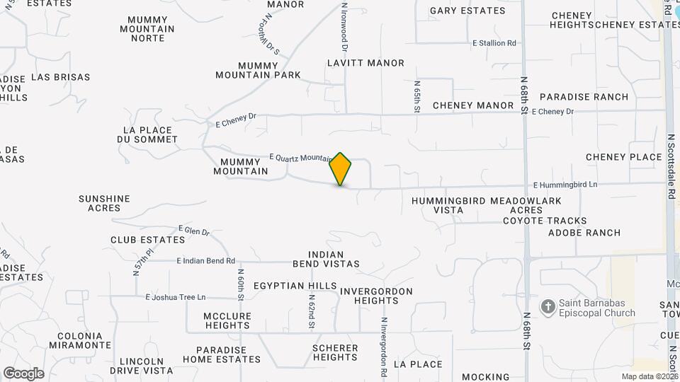 6301 E Hummingbird Ln Map and Location Details