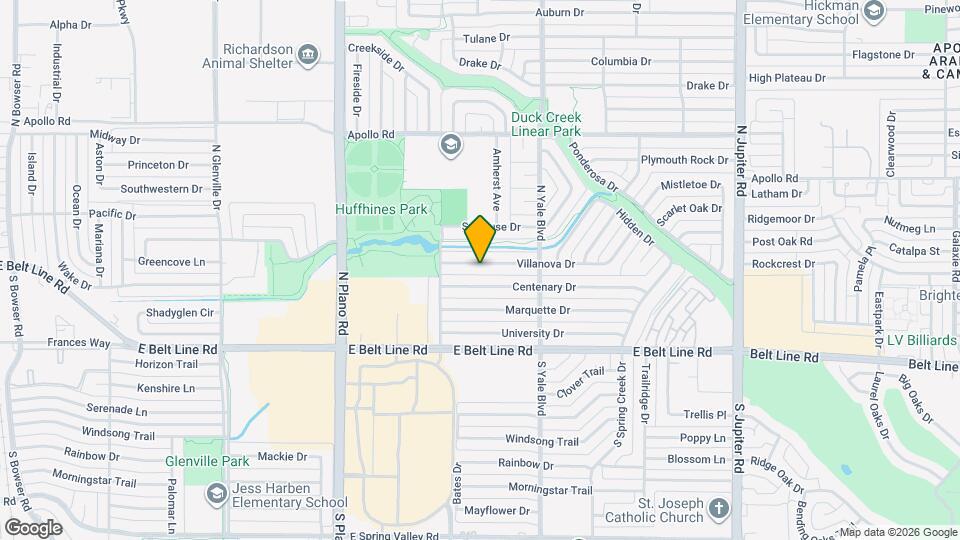 1612 Villanova Dr Map and Location Details