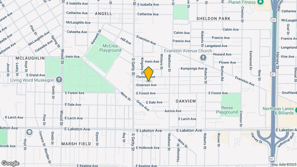 884 Emerson Ave Map and Location Details