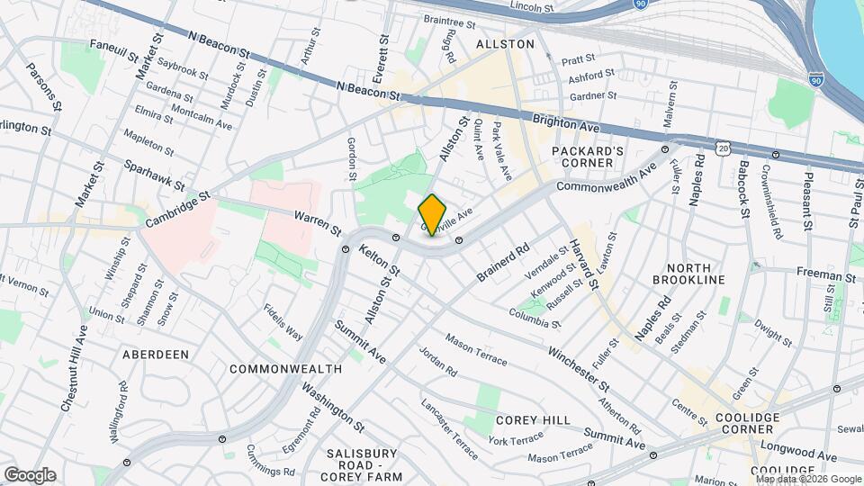 1363 Commonwealth Ave Map and Location Details