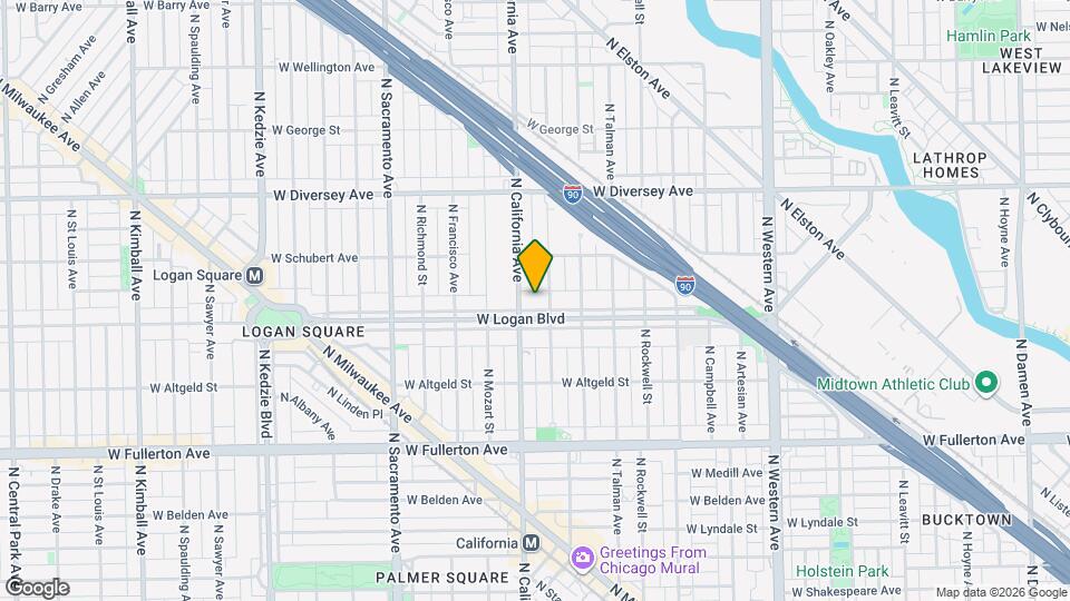 2742 W Logan Blvd, Unit 2 Map and Location Details