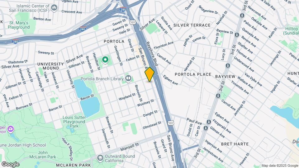 2748 San Bruno Ave Map and Location Details