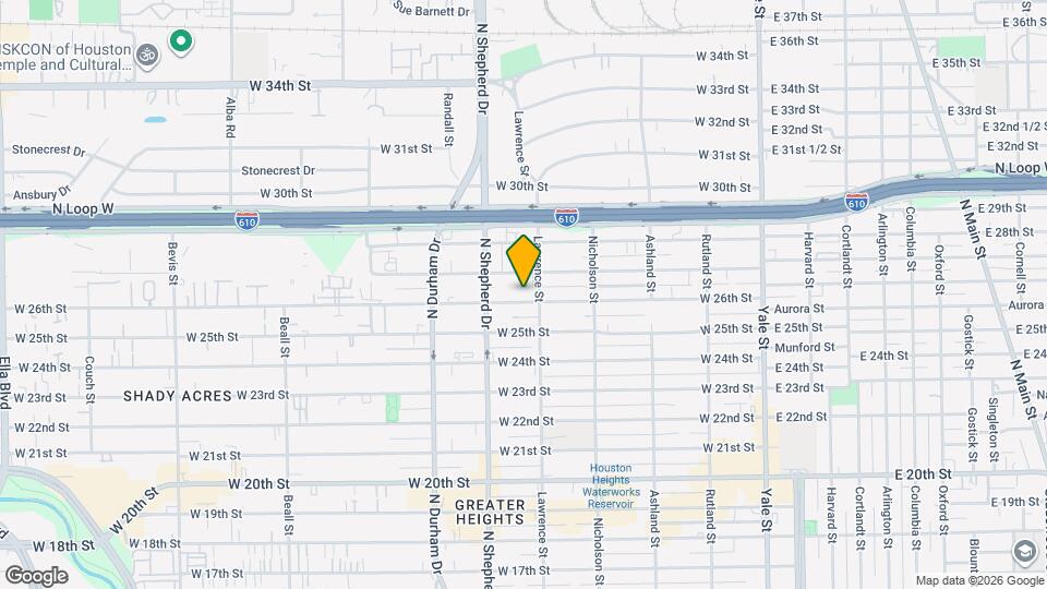 613 W 26th St Map and Location Details