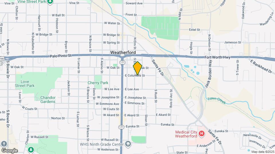 206 E Columbia St Map and Location Details