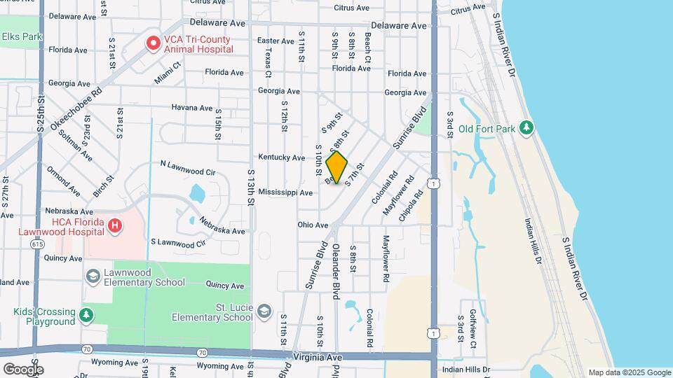 1117 S 7th St Map and Location Details