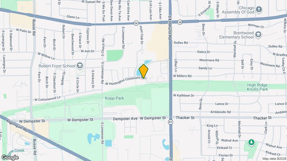 601 W Huntington Commons Rd, Unit 302 Map and Location Details