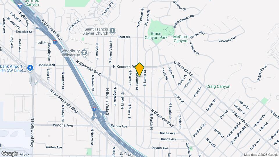 2608 N Keystone St Map and Location Details