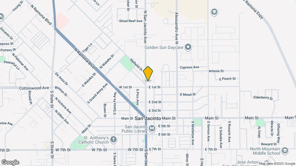 131 N San Jacinto Ave Map and Location Details