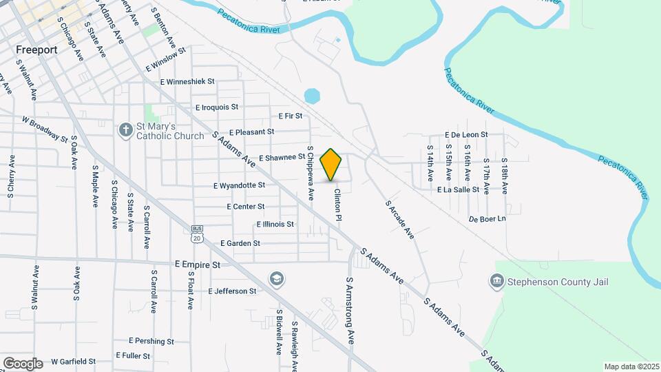 933 E Clinton St Map and Location Details