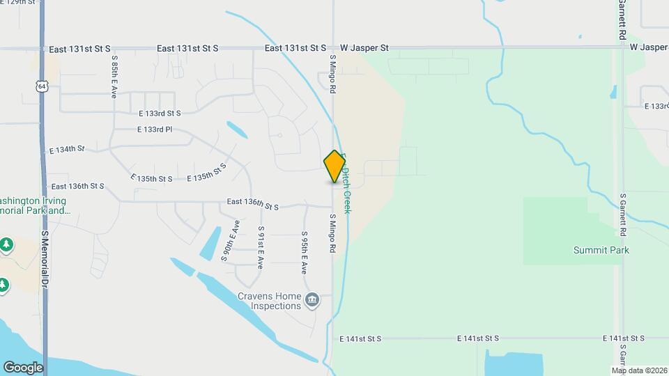 13527 S Mingo Rd Map and Location Details