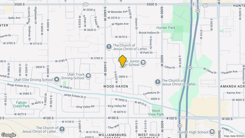 3845 S 6300 W Map and Location Details