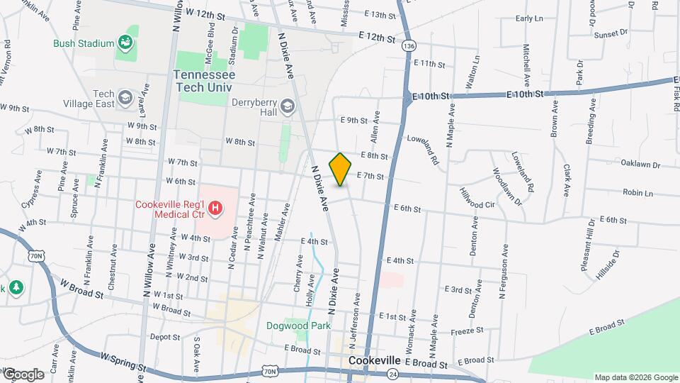 610 N Jefferson Ave Mapa y Detalles de la Ubicación