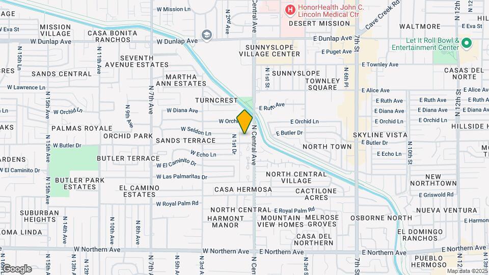 8510 N Central Ave Map and Location Details