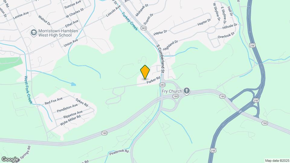 218 Parker Rd Map and Location Details