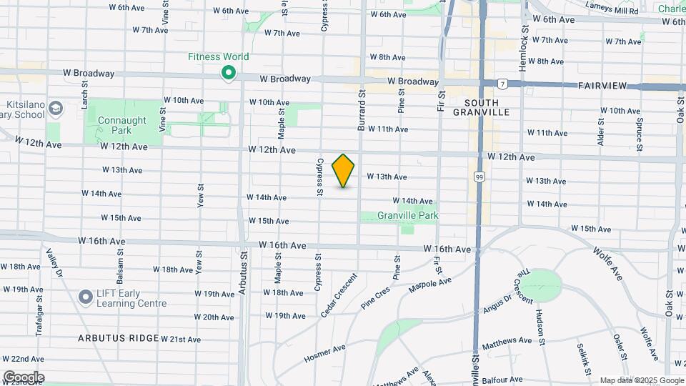 1837 W 14th Ave Map and Location Details