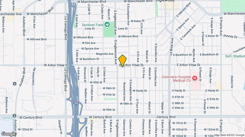 911 Rosewood Ave Map and Location Details