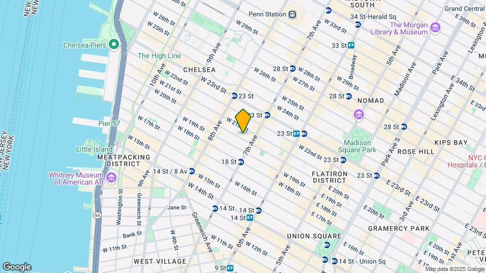 211-215 W 20th St Mapa y Detalles de la Ubicación