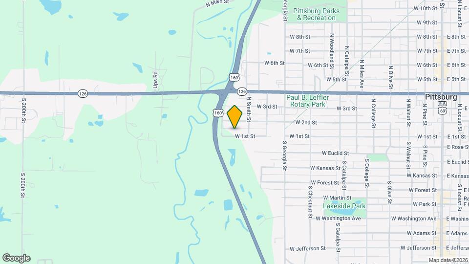 1116 W 1st St Map and Location Details