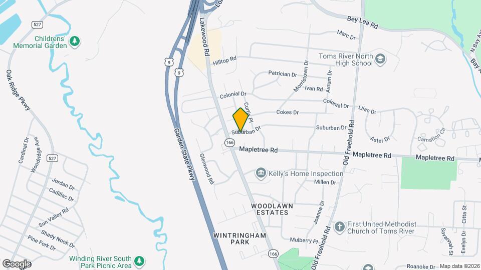 105 Suburban Dr Map and Location Details