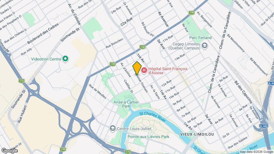 1545 Ozanam Rue Map and Location Details