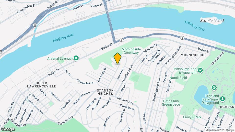 1453 Woodbine St Map and Location Details