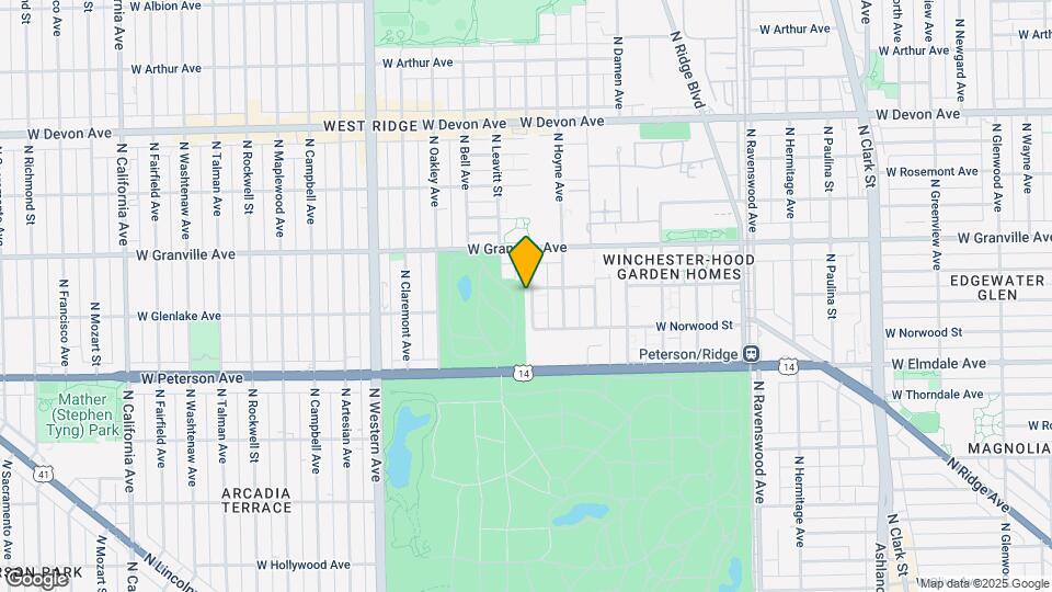 6128 N Hamilton Ave Map and Location Details