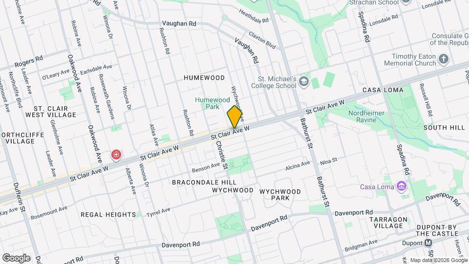 633 St Clair Ave W Map and Location Details