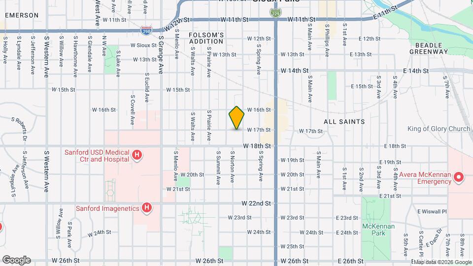 605 W 17th St Map and Location Details