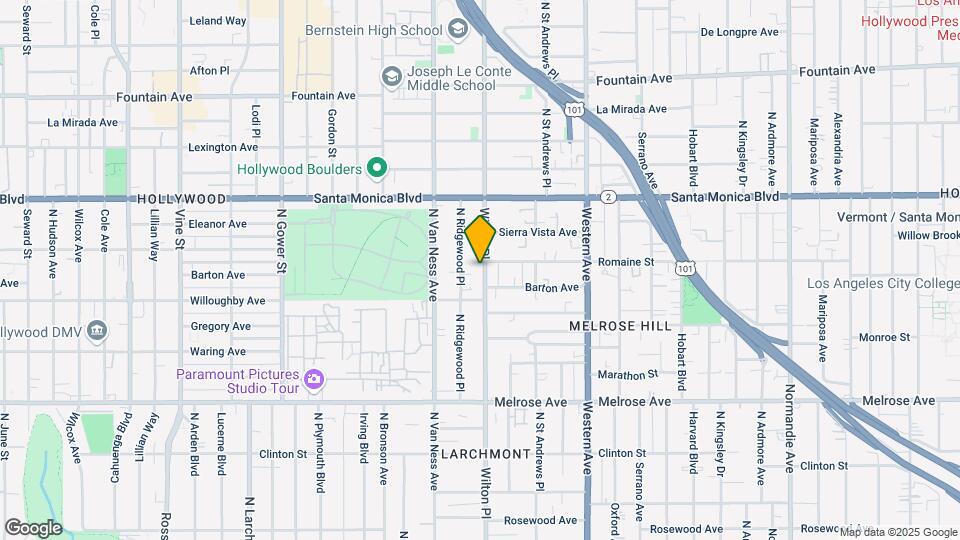 971 N Wilton Pl Map and Location Details