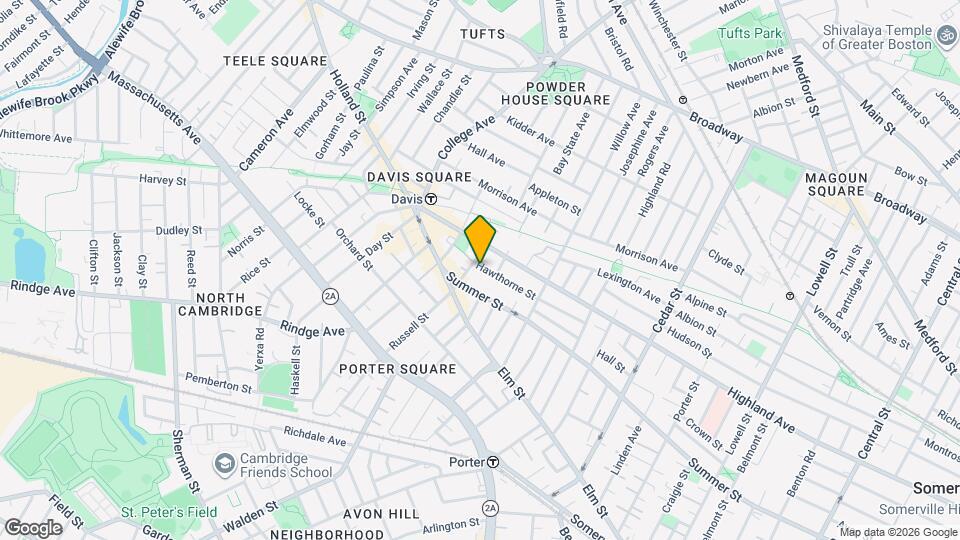 58 Hawthorne St, Unit 2 Map and Location Details